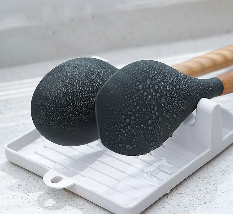 Multipurpose Pot Lid & Spoon Rest Rack | Kitchen Countertop Organizer for Spatulas & Ladles