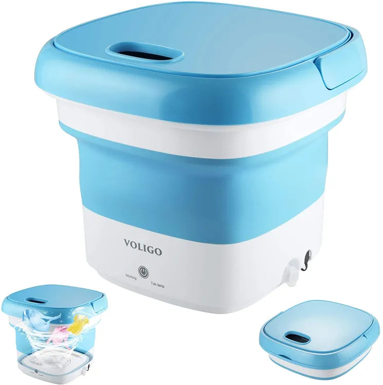 Portable Foldable Mini Washing Machine β Heavy Duty Imported Quality | Compact Ultrasonic Laundry Tub for Baby Clothes, Underwear & Travel (Random Color)