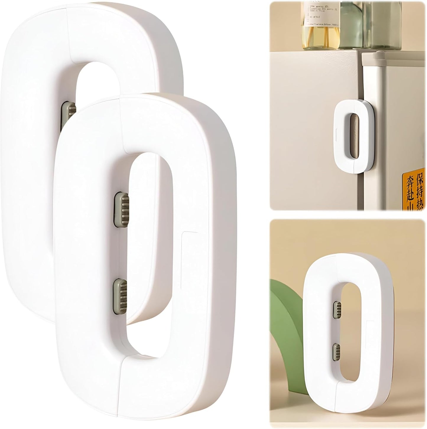 Child Safety Refrigerator Door Lock - Easy Adhesive Freezer & Fridge Lock