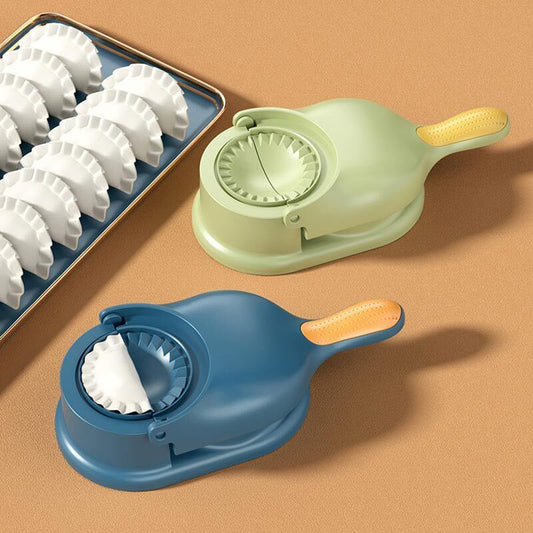 2-in-1 Dumpling & Tortilla Maker Press – Easy Manual Dough Presser for Empanadas, Tacos & Momos | Safety Finger-Guard Design & Non-Slip Handle (Random Color)