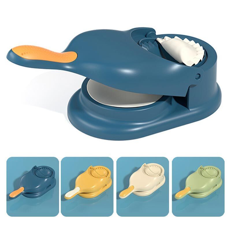 2-in-1 Dumpling & Tortilla Maker Press – Easy Manual Dough Presser for Empanadas, Tacos & Momos | Safety Finger-Guard Design & Non-Slip Handle (Random Color)