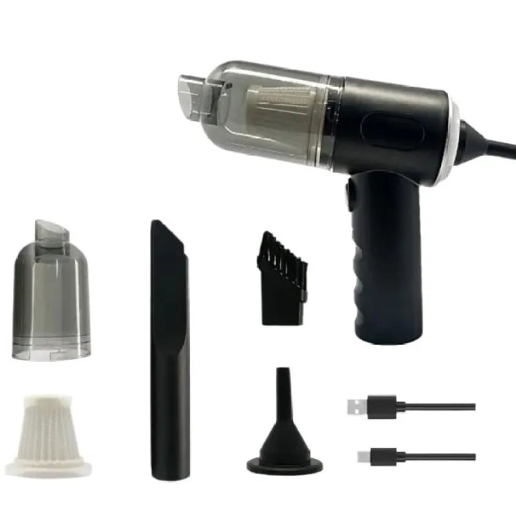 2-in-1 Powerful Cordless Air Duster & Vacuum – 50,000 RPM Electric Blower with 16000PA Suction | 6000mAh Rechargeable Cleaning Tool for PC, Keyboard & Electronics