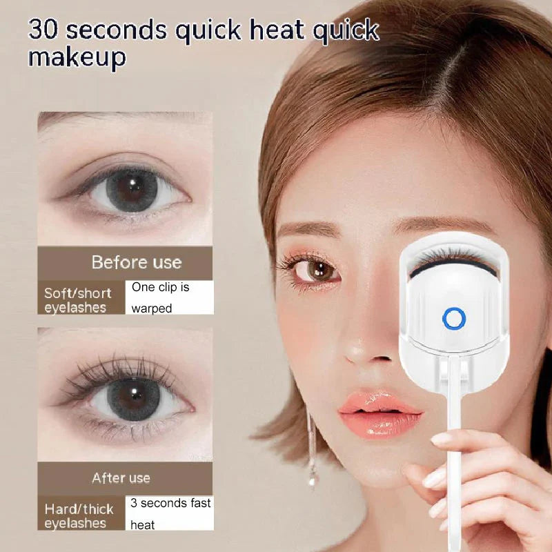 Smart Rechargeable Heated Eyelash Curler | 2 Temperature Modes & 10s Fast Heating | Long-Lasting Electric Lash Lift