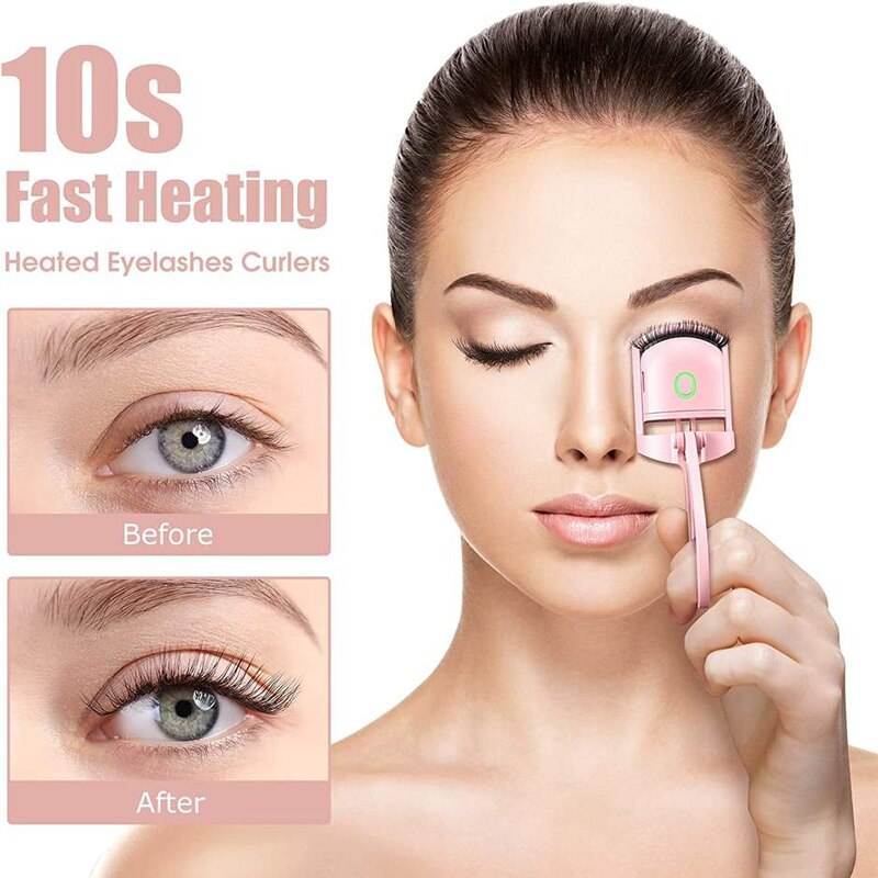 Smart Rechargeable Heated Eyelash Curler | 2 Temperature Modes & 10s Fast Heating | Long-Lasting Electric Lash Lift