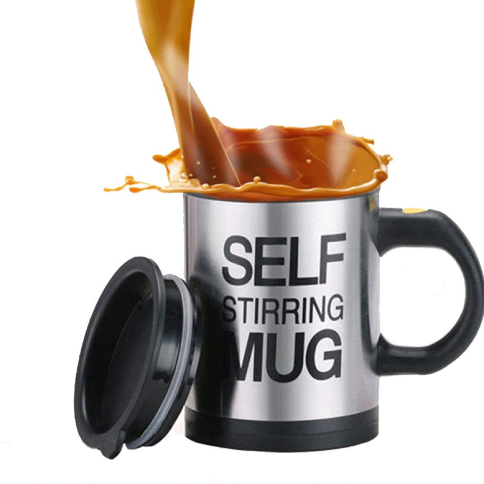 Automatic Self-Stirring Coffee Mug – 350ml Electric Stainless Steel Mixing Cup for Coffee, Tea & Hot Chocolate