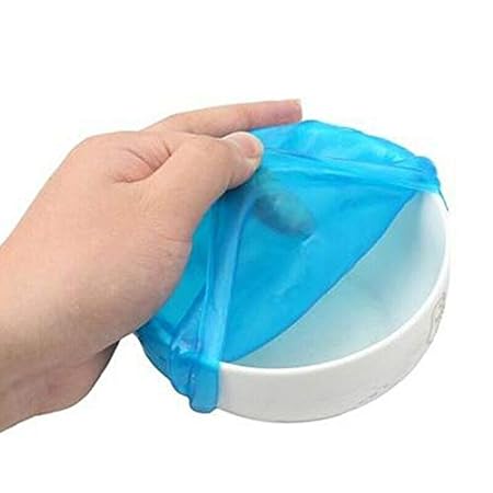 4-Pcs Multi-Functional Silicone Stretch & Seal Wraps – Reusable Cling Film & Bowl Covers | Airtight Fresh-Keeping Lids for Microwave, Freezer & Dishwasher (Random Color)