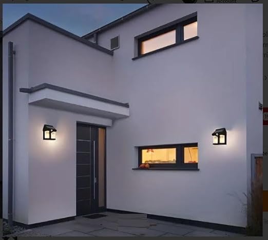 Premium Outdoor Solar Tungsten Wall Lamp – Smart Motion Sensor & Dusk-to-Dawn Induction Light | Waterproof Decorative Lighting for Garden, Villa & Patio (Pack of 1)