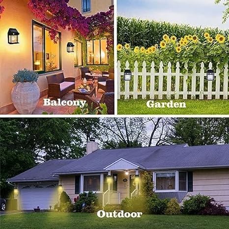Premium Outdoor Solar Tungsten Wall Lamp – Smart Motion Sensor & Dusk-to-Dawn Induction Light | Waterproof Decorative Lighting for Garden, Villa & Patio (Pack of 1)