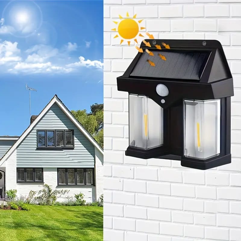 Premium Outdoor Solar Tungsten Wall Lamp – Smart Motion Sensor & Dusk-to-Dawn Induction Light | Waterproof Decorative Lighting for Garden, Villa & Patio (Pack of 1)