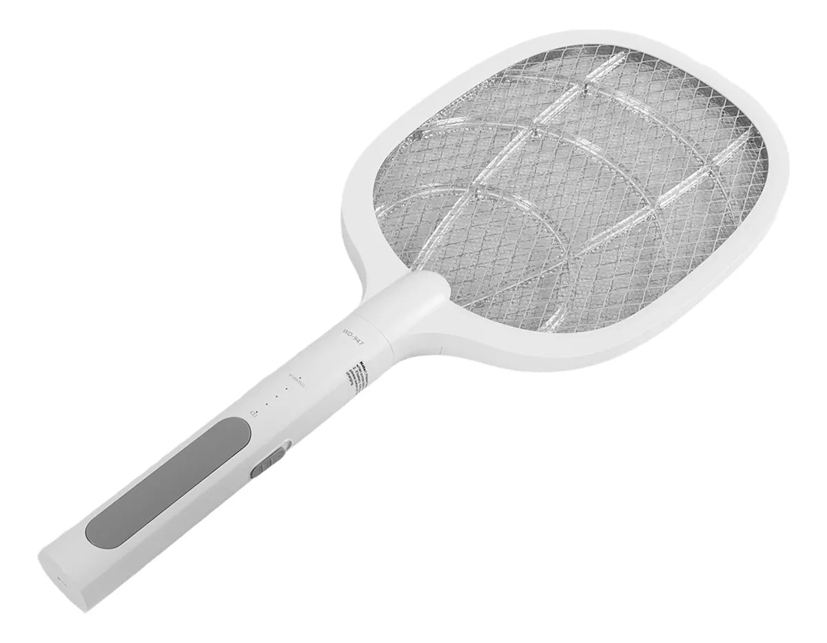 2-in-1 Rechargeable Electric Mosquito Killer Racket – High Voltage Bug Zapper with Integrated LED Flashlight & Safety Mesh