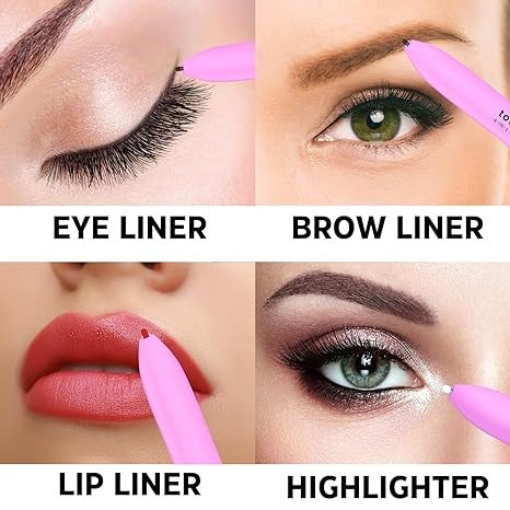4-in-1 Makeup Pen - Eyeliner, Brow, Lip Liner & Highlighter