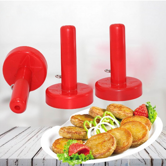 Manual Round Kabab Maker Set - 2 Pcs Non-Stick Shami Kabab Press