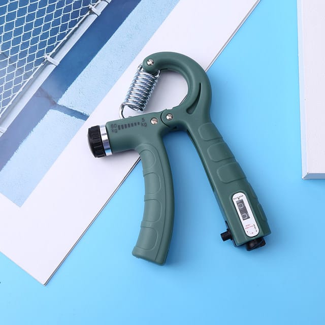 Adjustable Hand Grip Strengthener with Counter – 10kg to 60kg Resistance | Forearm & Wrist Exerciser for Gym & Home Workout