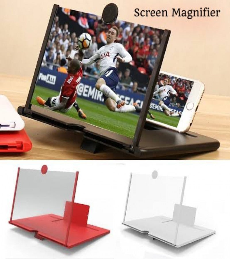 12" HD 3D Mobile Screen Magnifier – Foldable Video Amplifier & Smartphone Stand for Movies & Gaming