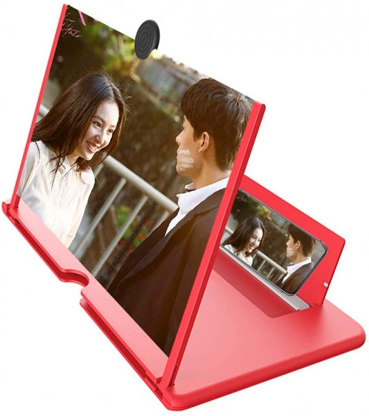 12" HD 3D Mobile Screen Magnifier – Foldable Video Amplifier & Smartphone Stand for Movies & Gaming