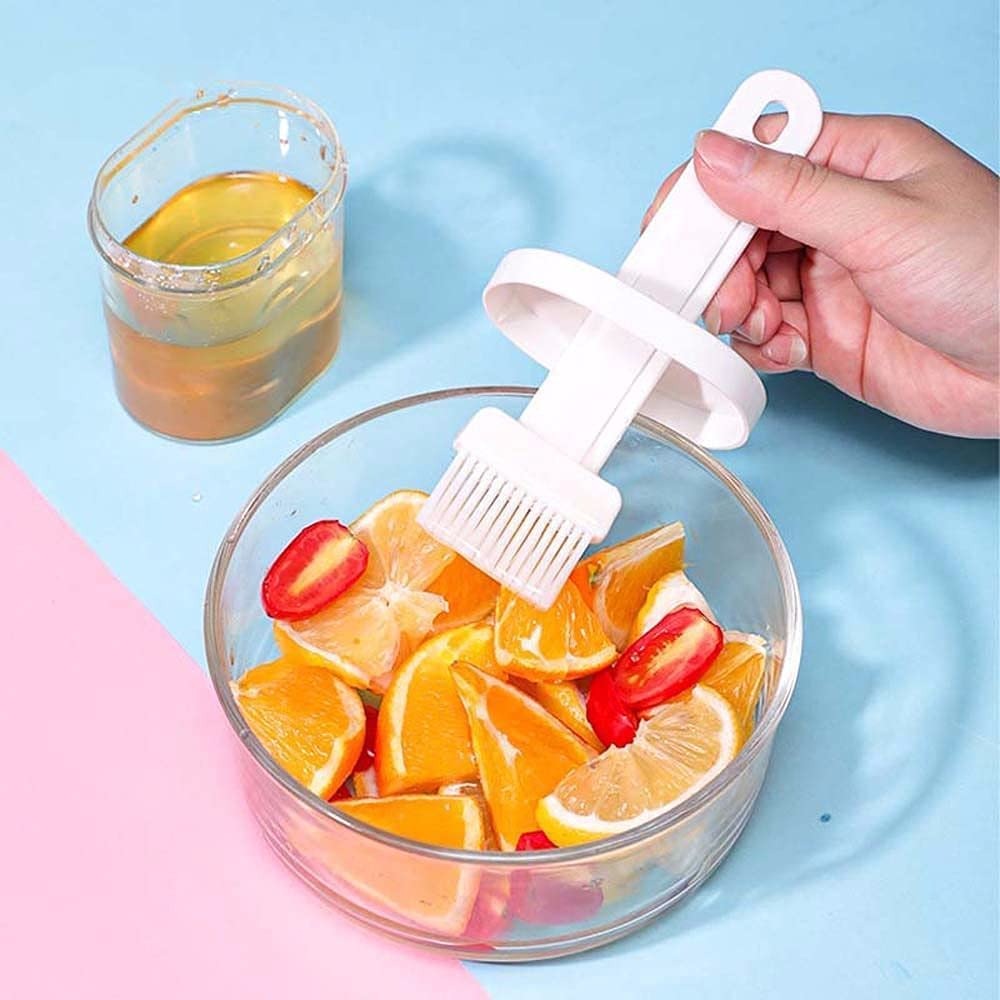 2-in-1 Oil Dispenser Bottle with Silicone Basting Brush | Mess-Free Kitchen Oil Storage & BBQ Grilling Set