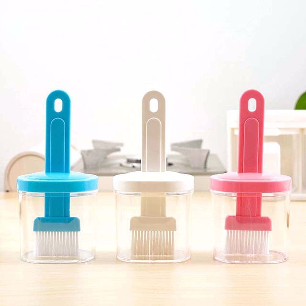 2-in-1 Oil Dispenser Bottle with Silicone Basting Brush | Mess-Free Kitchen Oil Storage & BBQ Grilling Set