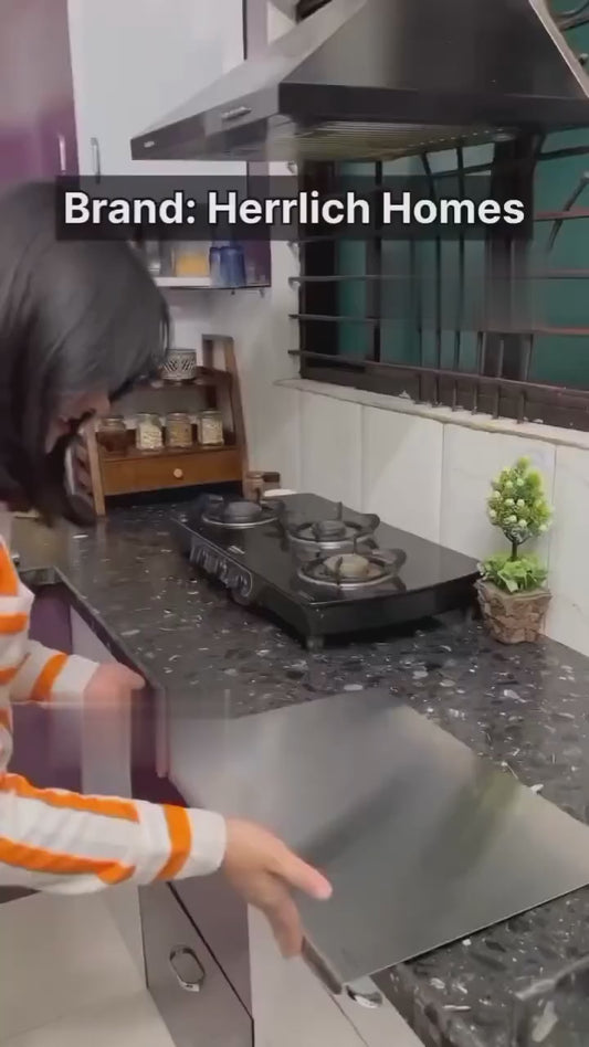 Premium Marble Cutting Board & Serving Slab (30x40 cm) | Non-Magnetic Stainless Steel Fittings